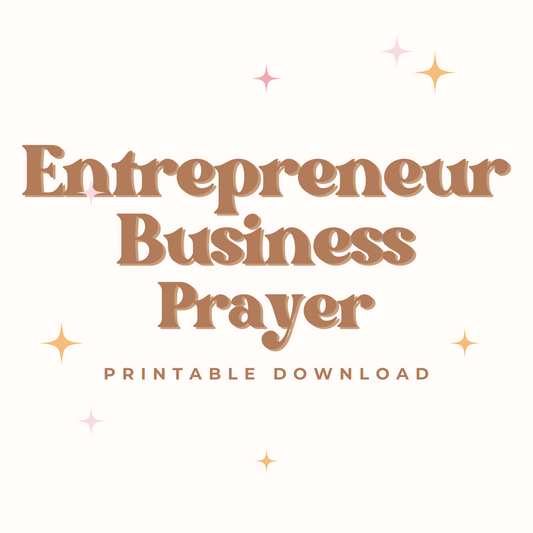 Entrepreneur/Business Prayer (Brown Font)
