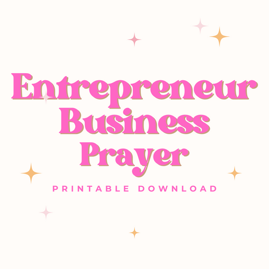 Entrepreneur/Business Prayer (Pink/Black Font)